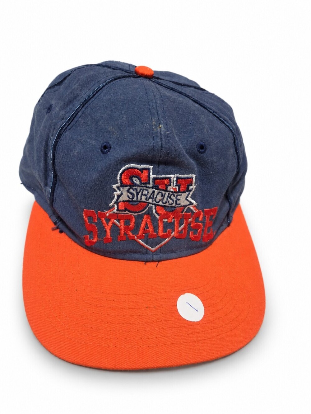 Vintage Syracuse Orangemen The Game Snapback Hat Navy Orange NCAA OSFA